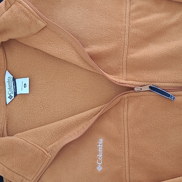 Men’s Columbia Overlook Trail Full Zip Fleece Jacket Size XL color orange - Picture 2 of 4